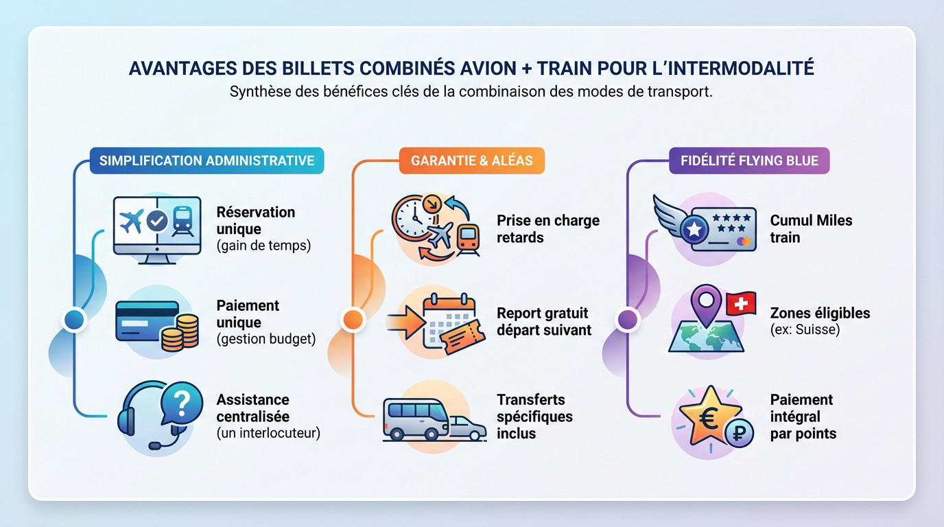 Passager en correspondance entre un avion et un train dans un hub de transport