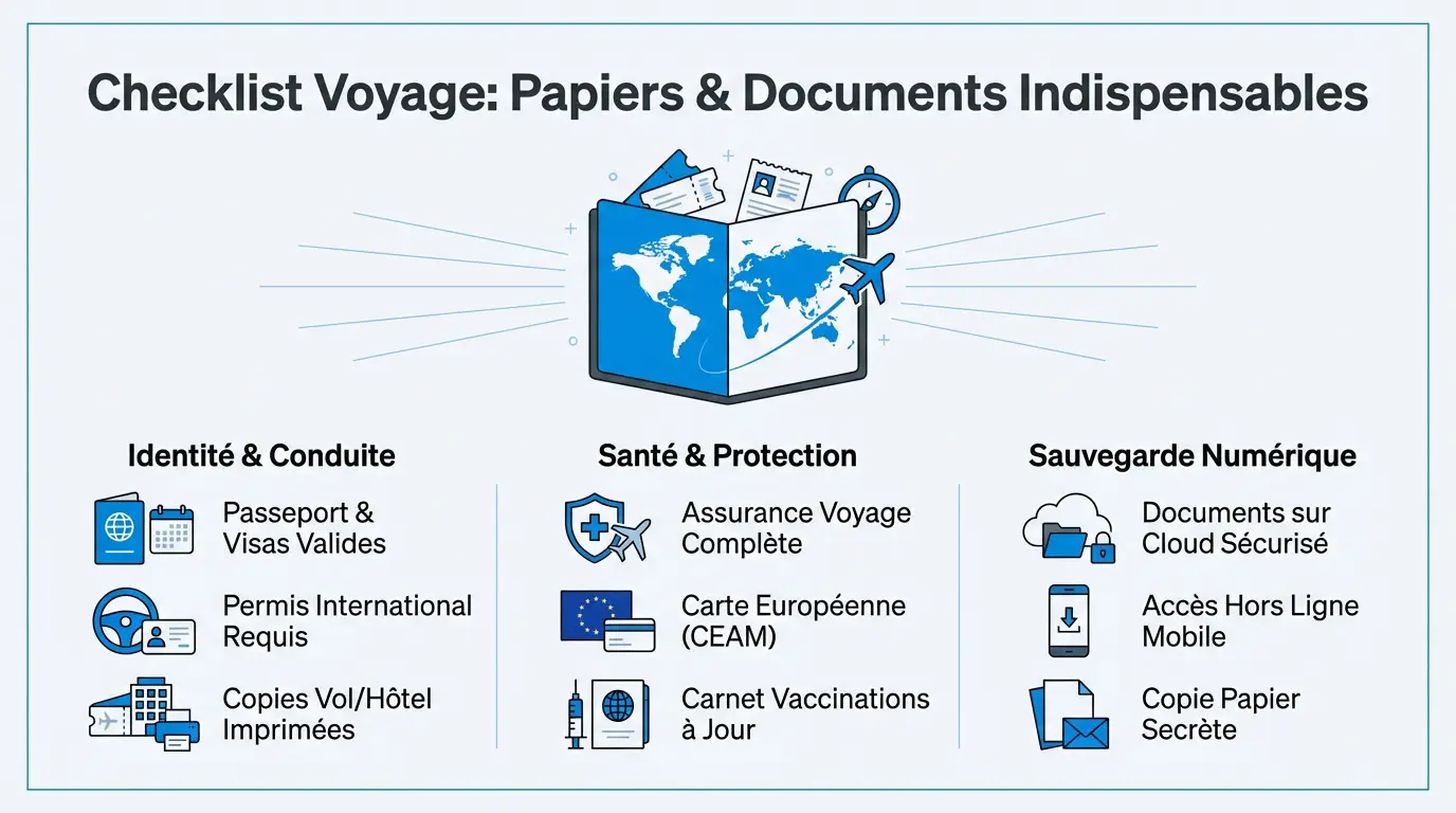 Checklist des documents de voyage et papiers d'identité indispensables pour partir sereinement à l'étranger