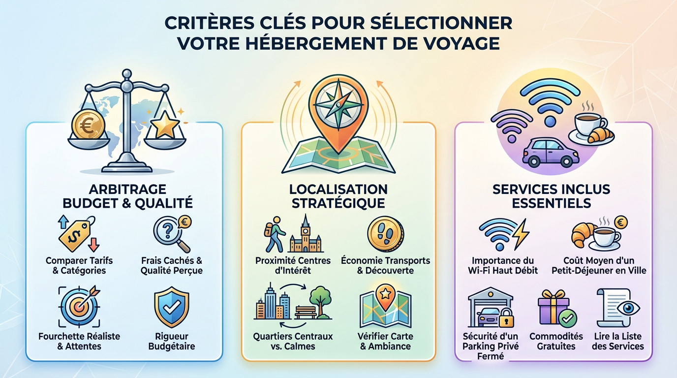 Critères clés pour sélectionner votre hébergement de voyage