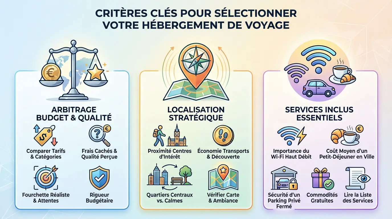 Critères clés pour sélectionner votre hébergement de voyage