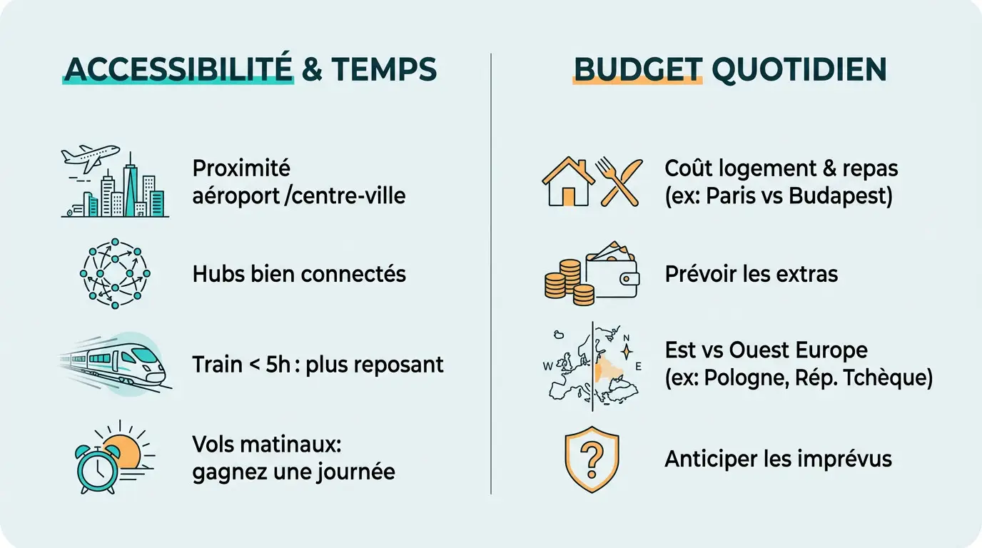Critères pour bien choisir son week-end en Europe