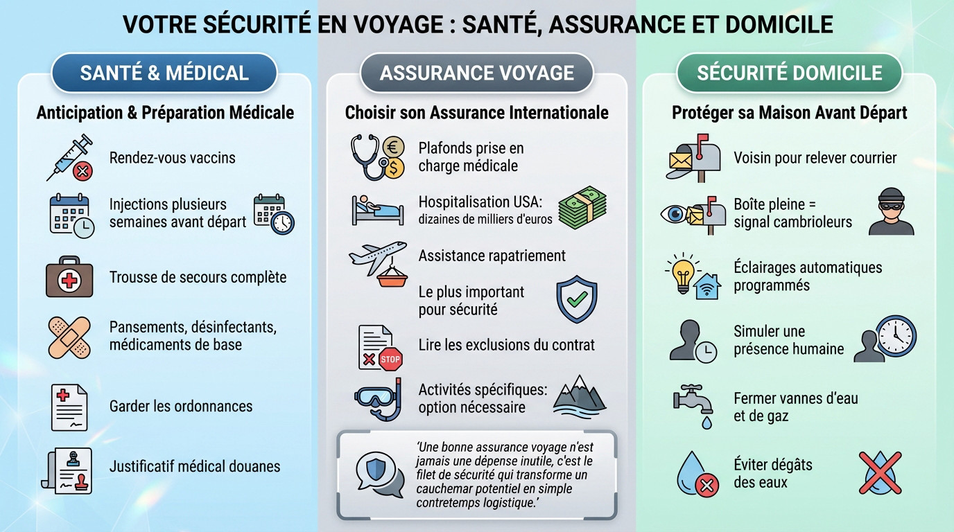 Préparation de la santé et de la sécurité pour un voyage à l'étranger