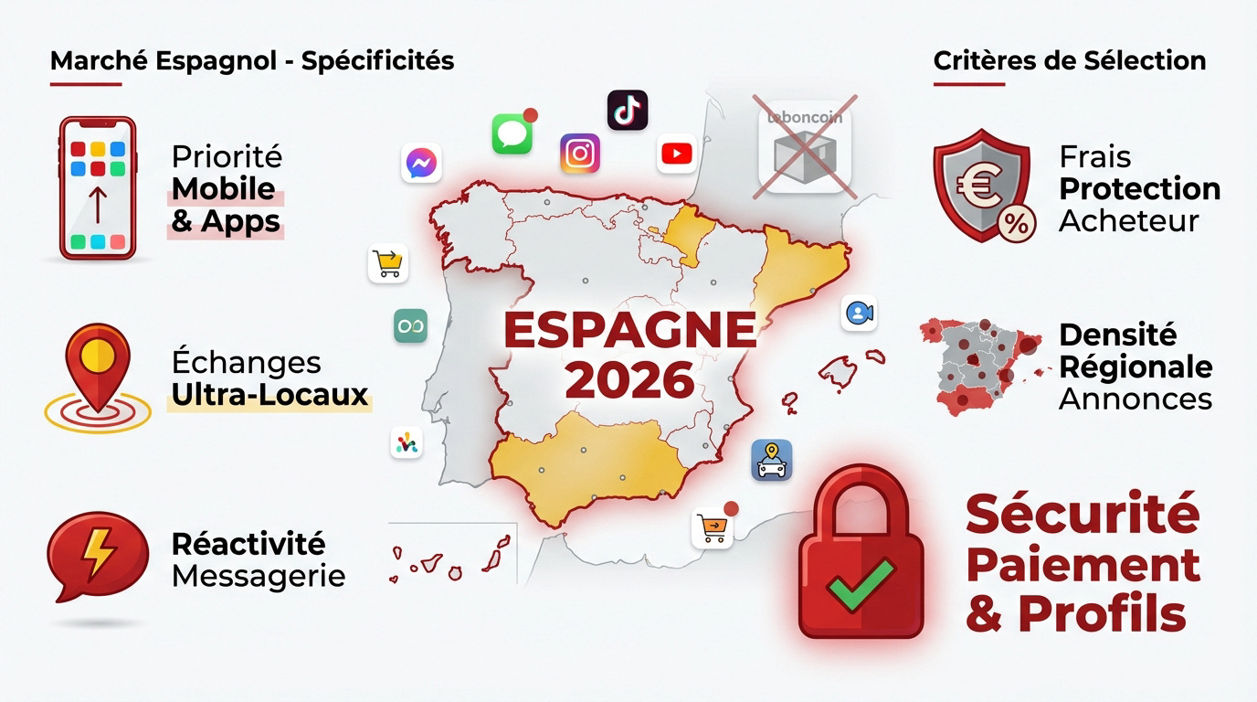 Marché de l'occasion et applications mobiles en Espagne