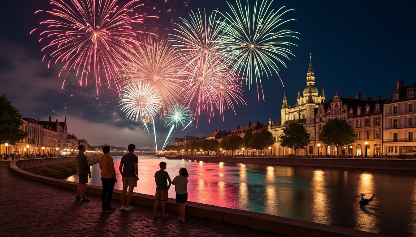 Découvrez le programme complet et les dates incontournables du feu d'artifice à Rennes. Ne manquez pas ce spectacle pyrotechnique exceptionnel pour toute la famille !