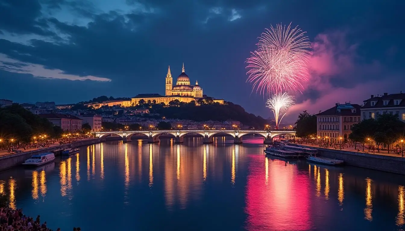 Découvrez les meilleurs événements de feux d'artifice à Lyon à ne pas manquer cet été. Spectacles pyrotechniques impressionnants pour toute la famille.
