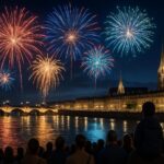 Découvrez le spectacle éblouissant des feux d'artifice à Bordeaux, un événement lumineux qui illumine le ciel bordelais pour le plus grand plaisir des spectateurs.