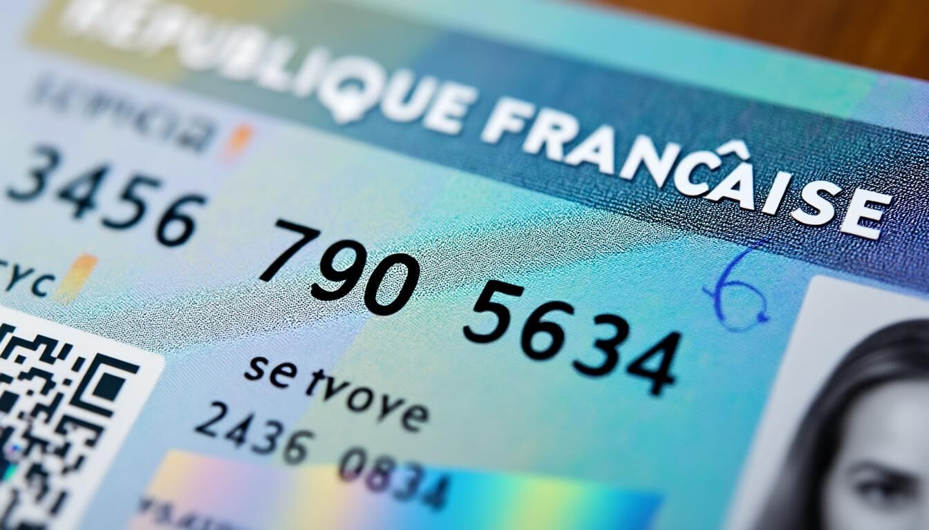 Localiser le numéro sur votre carte d'identité française