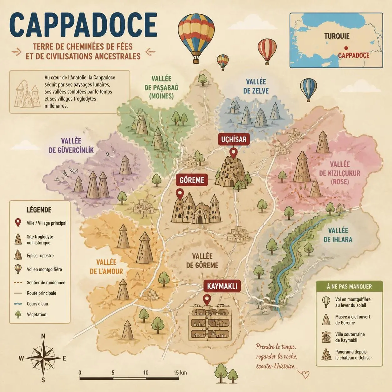 découvrez la cappadoce en 2026 avec notre guide complet : vols en montgolfière, sites incontournables, conseils pratiques et itinéraires pour un voyage inoubliable.