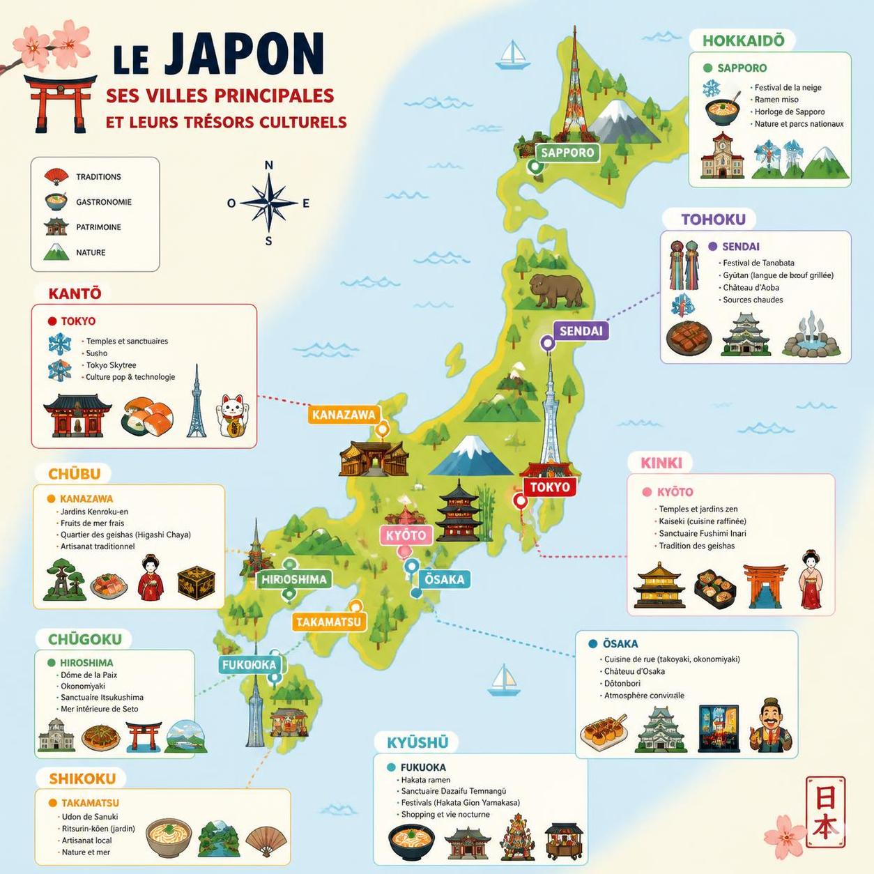 découvrez la carte du japon avec ses régions, villes incontournables et itinéraires essentiels pour planifier votre voyage et explorer ce pays fascinant.