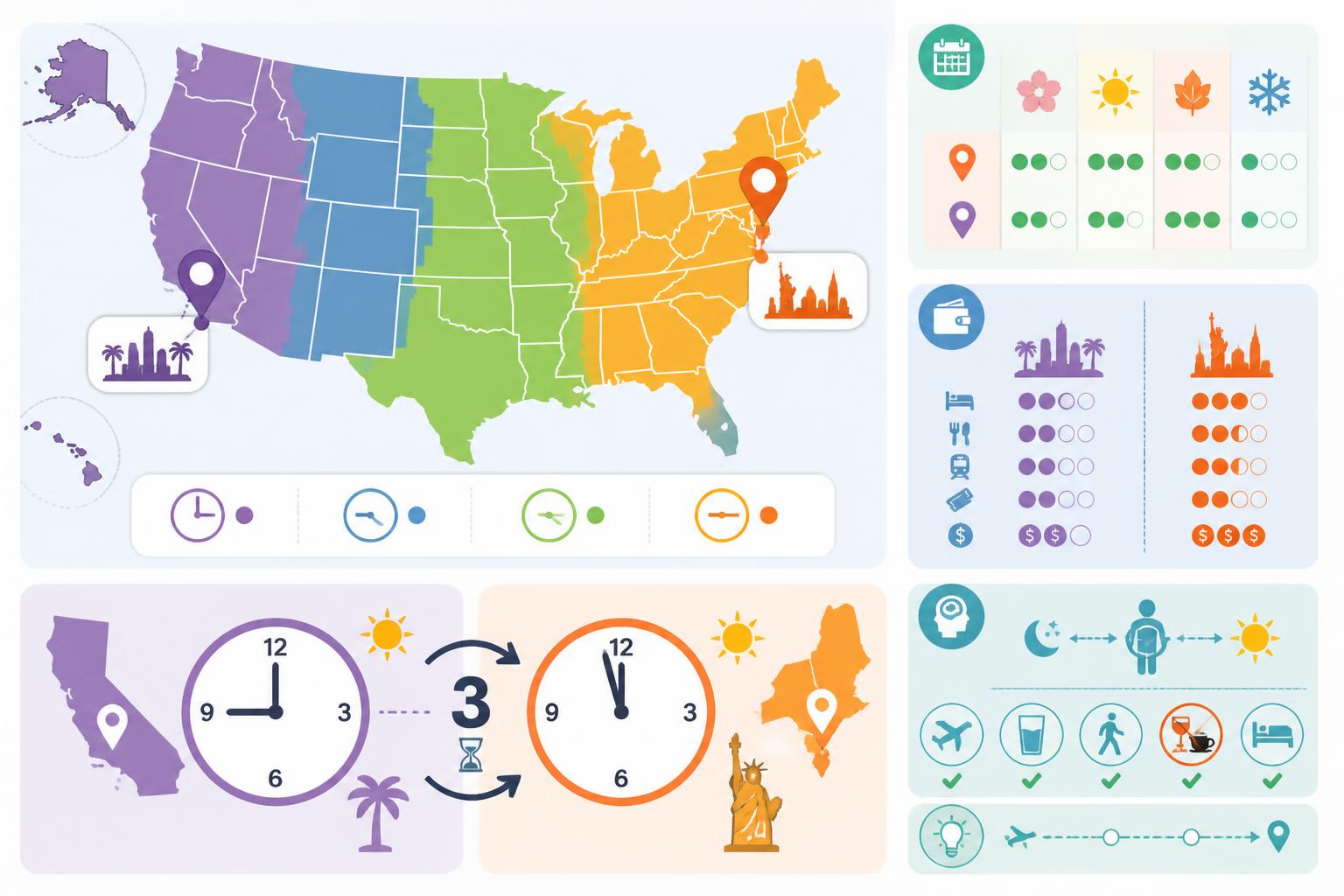 découvrez tout sur le décalage horaire entre new york, los angeles et la côte ouest des usa pour mieux planifier vos voyages et appels.