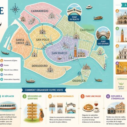 découvrez venise, la cité des ponts, avec notre guide complet pour visiter ses ruelles, ses canaux emblématiques et ses trésors culturels. préparez votre voyage en italie en toute sérénité.