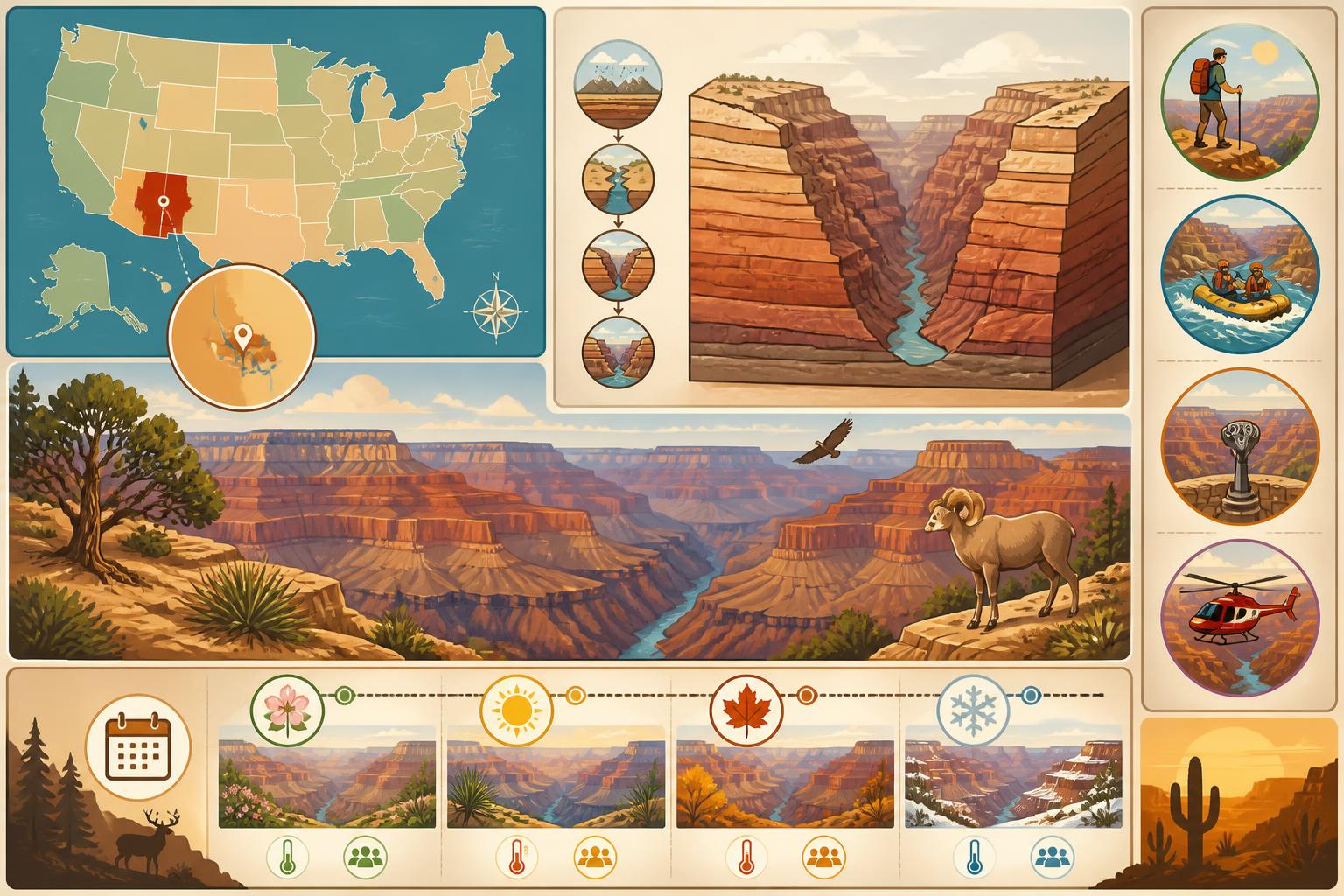 Découvrir le Grand Canyon aux USA : guide complet pour 2026 explorez le grand canyon aux usa avec notre guide complet 2026 : conseils, sites incontournables et astuces pour une visite inoubliable.
