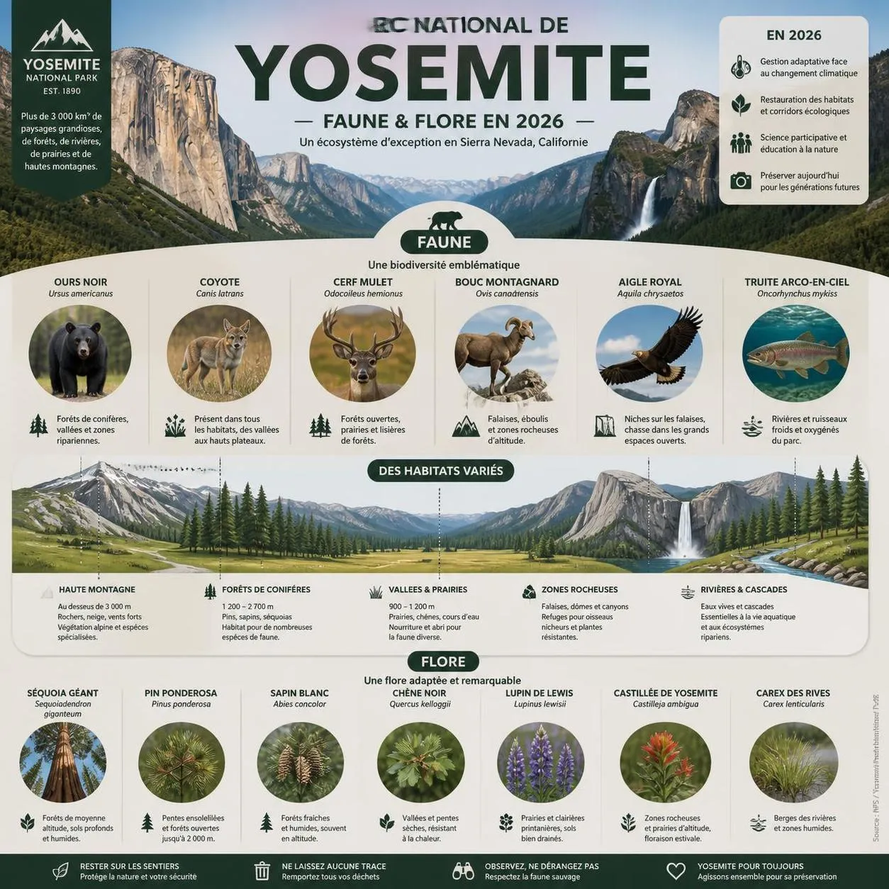 explorez le parc national de yosemite avec notre guide complet 2026, incluant conseils, sites incontournables et activités pour une aventure inoubliable.