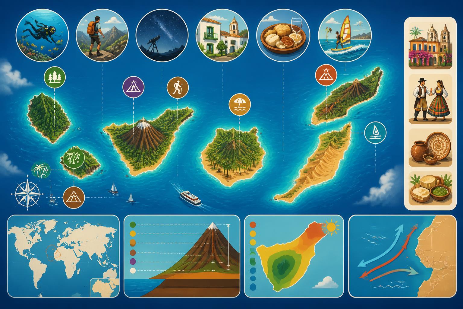 explorez les îles canaries grâce à notre guide complet, avec conseils et astuces pour un voyage inoubliable alliant découvertes, plages et culture.