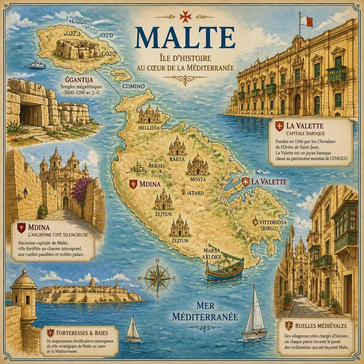 découvrez les incontournables à malte pour des vacances inoubliables : plages magnifiques, sites historiques, activités culturelles et conseils pratiques pour profiter pleinement de votre séjour.