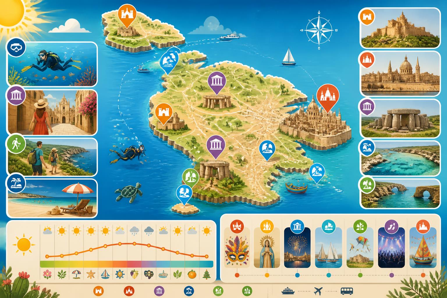 explorez les incontournables de malte pour des vacances inoubliables : plages, culture, activités et conseils essentiels pour profiter pleinement de votre séjour.