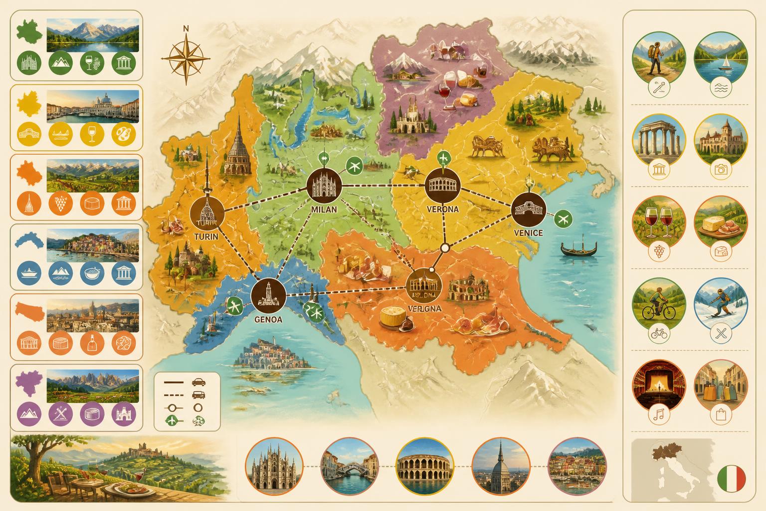 Découvrir les merveilles de l’Italie du nord : guide complet explorez les trésors du nord de l'italie avec notre guide complet : culture, paysages, gastronomie et conseils pratiques pour un voyage inoubliable.