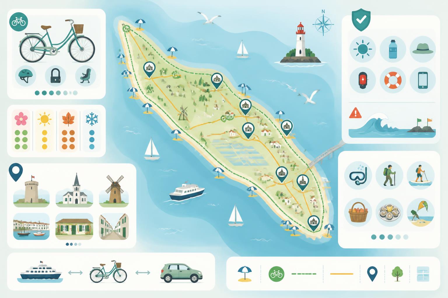 explorez l'île de ré avec nos conseils pratiques pour un séjour inoubliable. découvrez les meilleures plages, activités, hébergements et astuces pour un tourisme réussi.