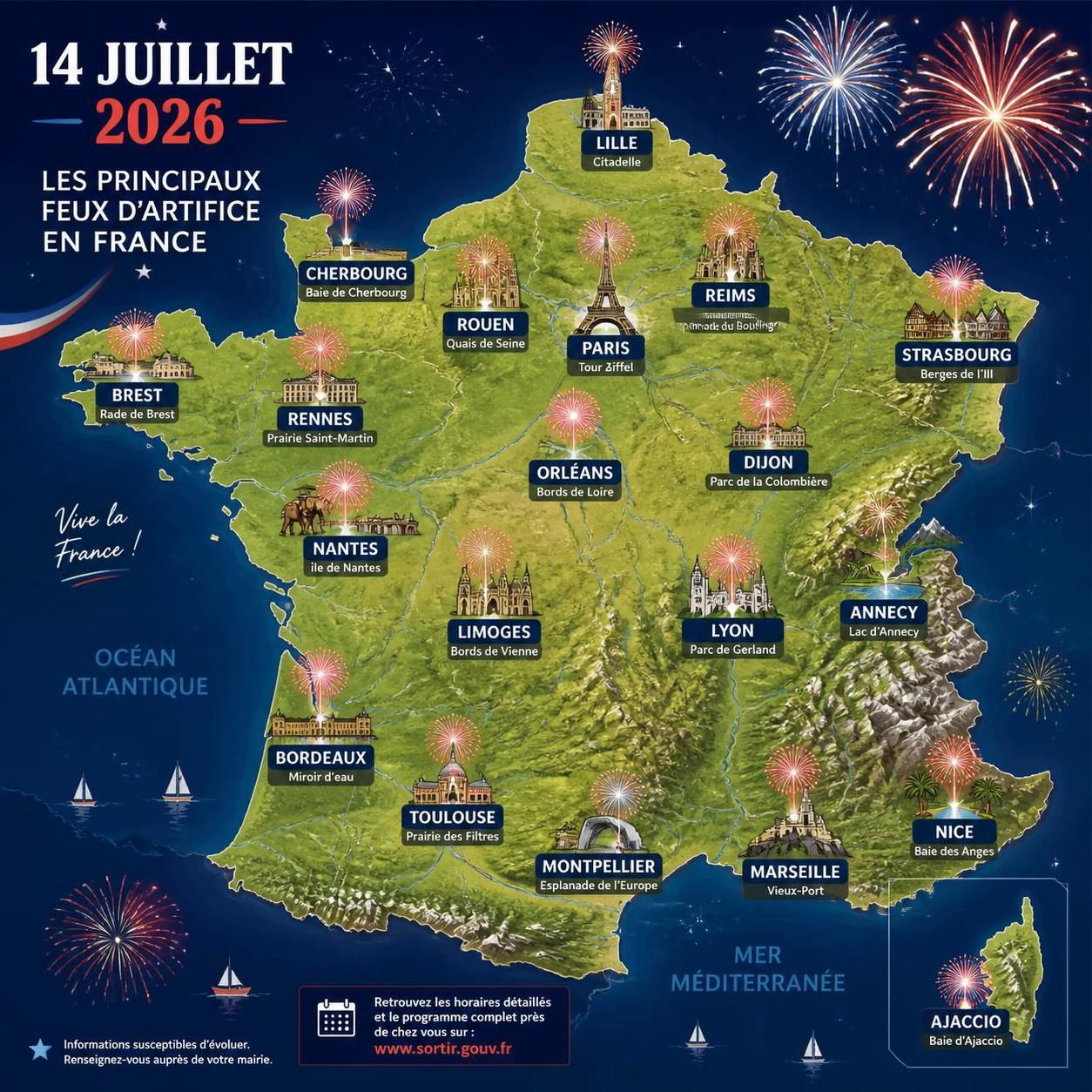 découvrez les plus beaux feux d'artifice du 14 juillet 2026 en france, avec un guide des spectacles incontournables pour célébrer la fête nationale en beauté.