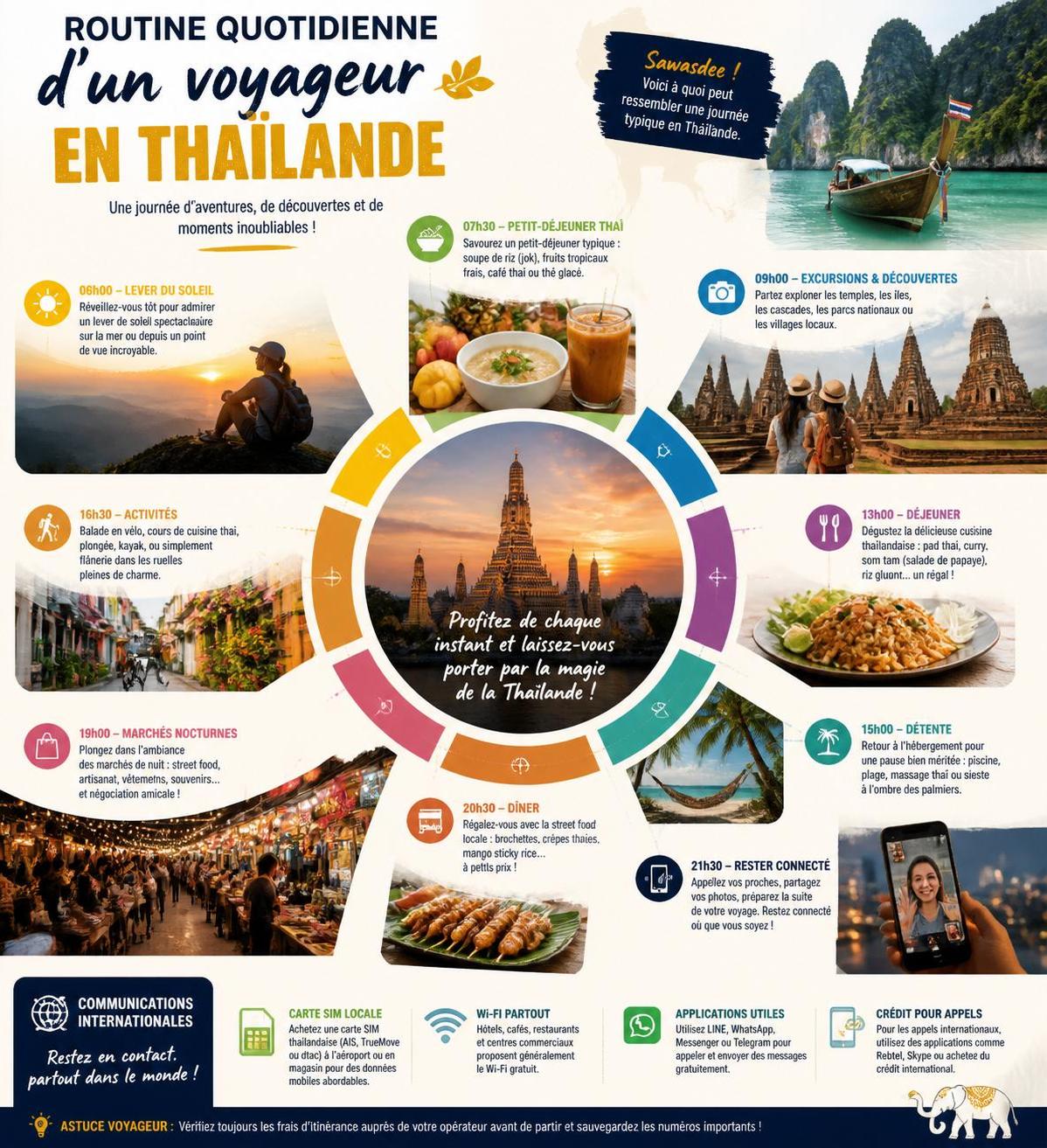 découvrez l'heure actuelle en thaïlande, le décalage horaire par rapport à la france, et obtenez des conseils pratiques pour organiser vos voyages et communications en toute sérénité.