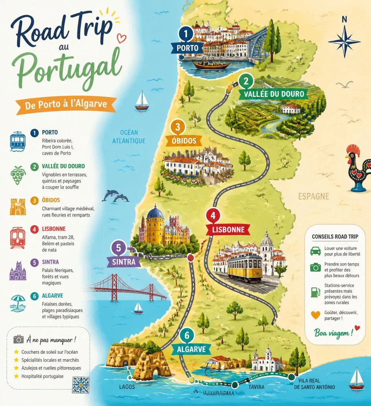 explorez votre itinéraire idéal au portugal avec notre guide des étapes incontournables pour un voyage inoubliable entre culture, paysages et gastronomie.