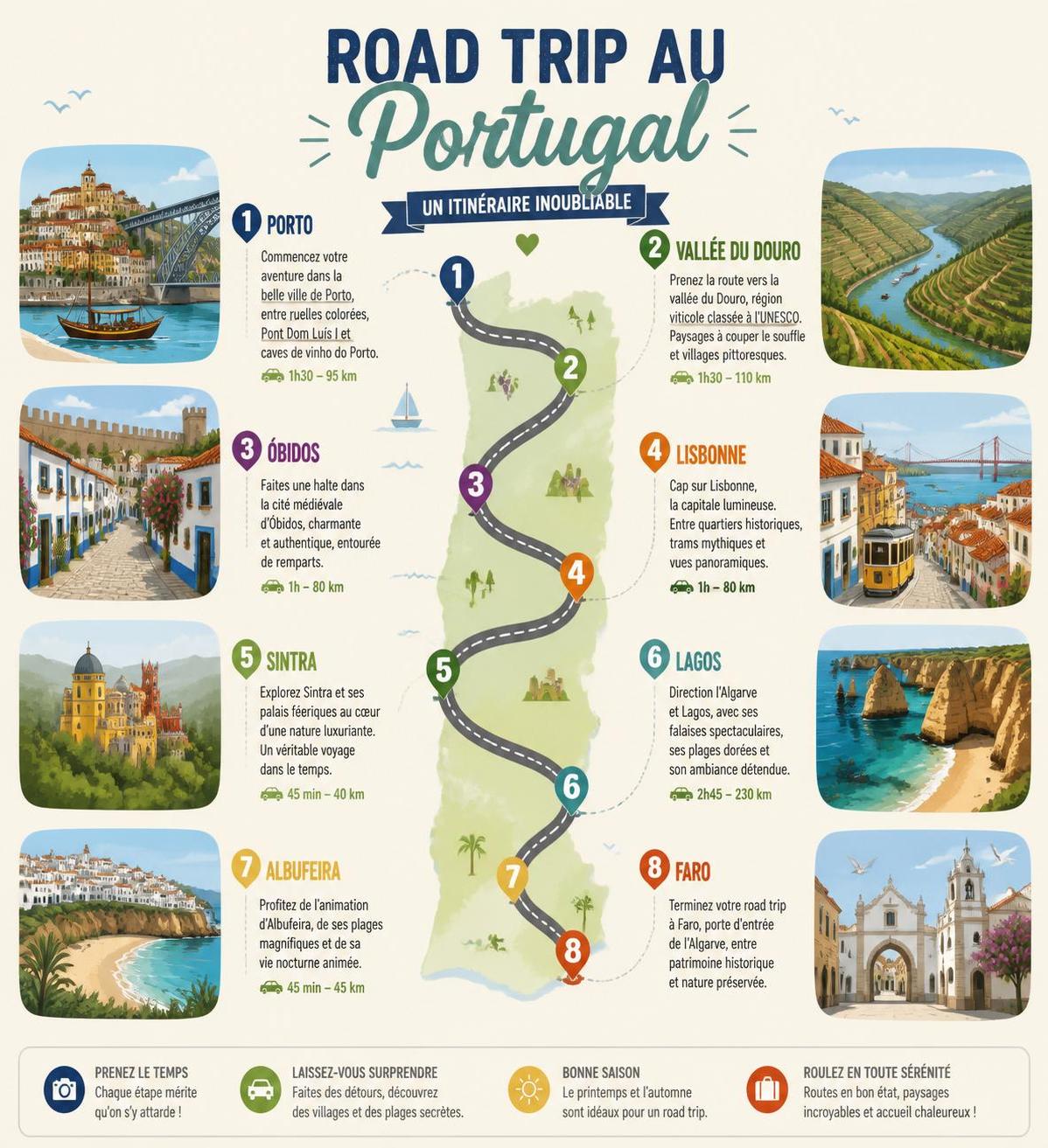 découvrez les étapes incontournables pour un itinéraire réussi au portugal et profitez pleinement de votre voyage à travers ses paysages, sa culture et sa gastronomie.