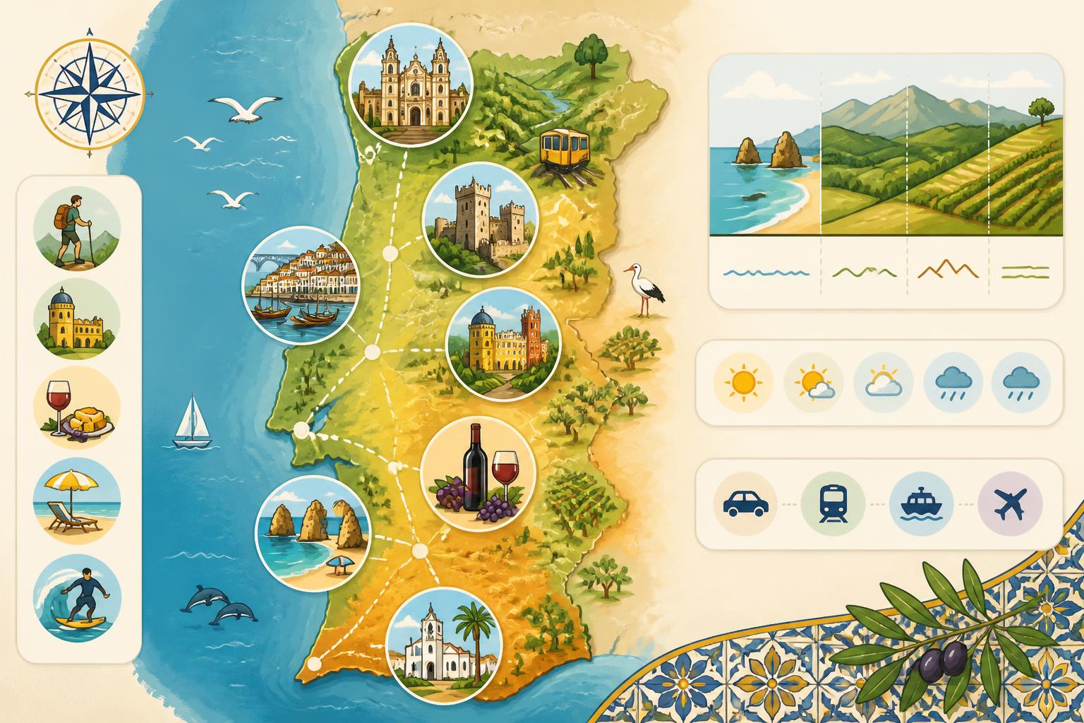 planifiez votre voyage au portugal avec notre itinéraire complet, incluant les étapes incontournables pour une expérience mémorable entre culture, paysages et gastronomie.