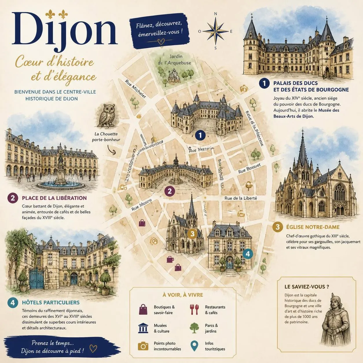 découvrez les meilleures activités à faire à dijon : visites incontournables, musées, gastronomie et balades pour un séjour inoubliable en bourgogne.