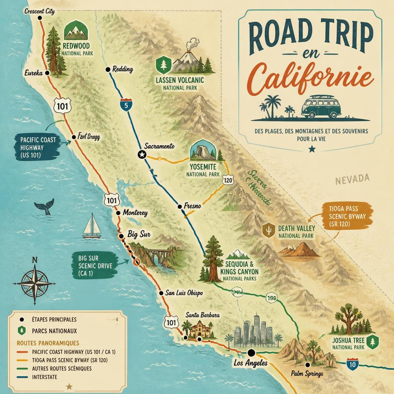 découvrez nos conseils pratiques et les itinéraires incontournables pour un road trip inoubliable en californie, entre paysages époustouflants et aventures uniques.