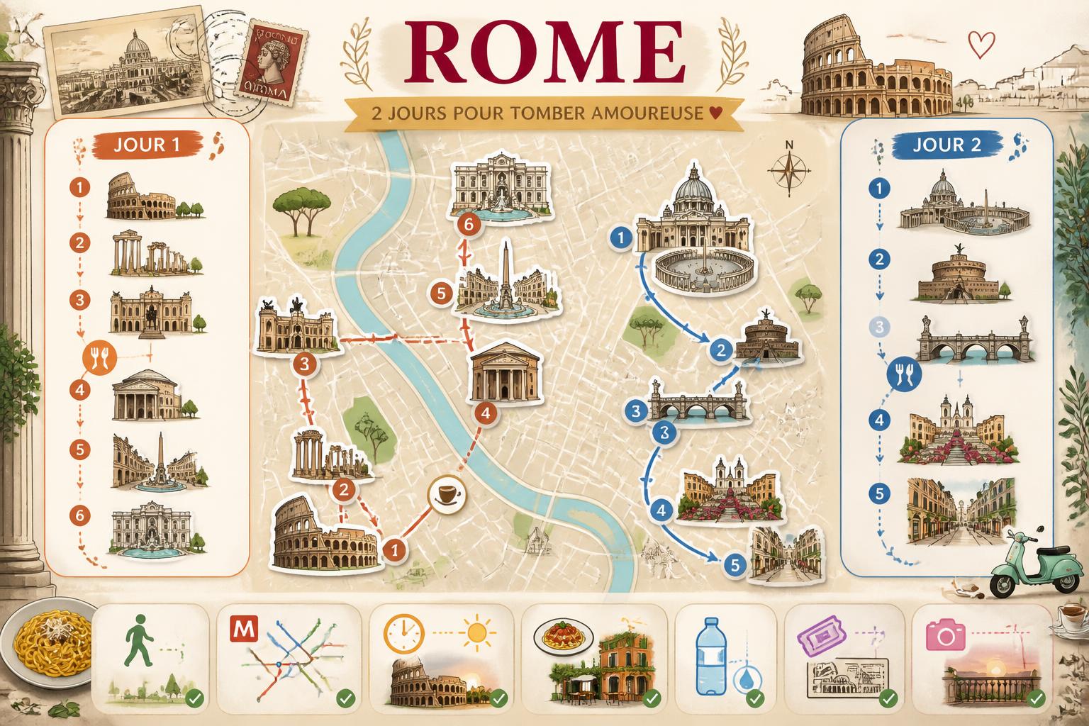 découvrez un itinéraire complet et des conseils pratiques pour visiter rome en 2 jours et profiter pleinement de votre séjour dans la ville éternelle.