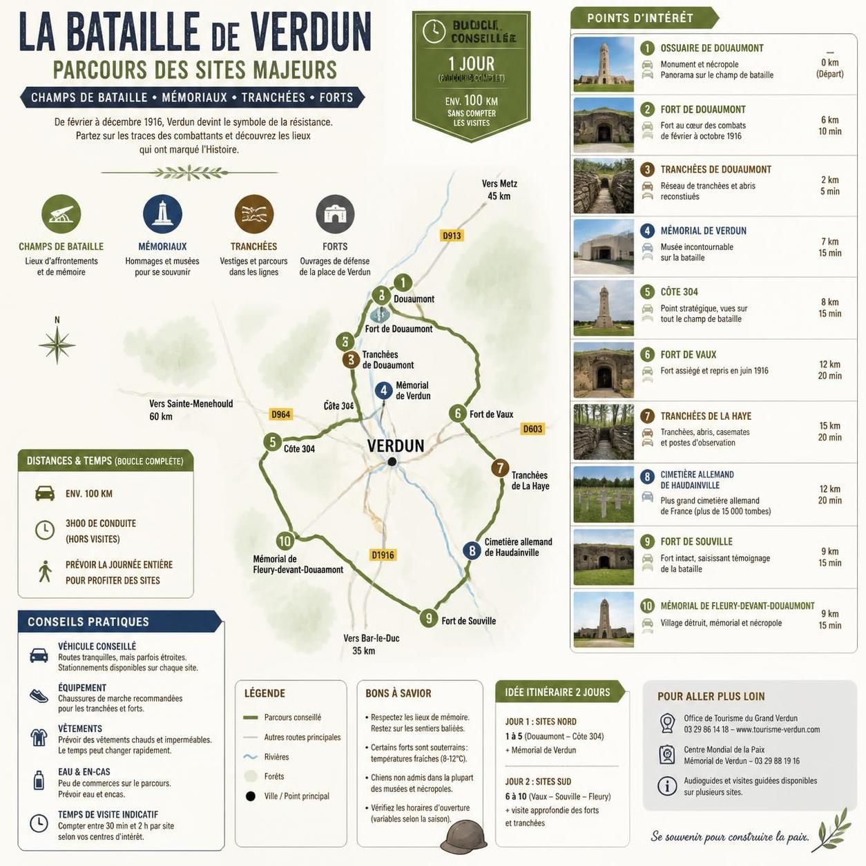 découvrez comment visiter les champs de bataille et les mémoriaux de la bataille de verdun, un lieu emblématique de l'histoire de la première guerre mondiale.