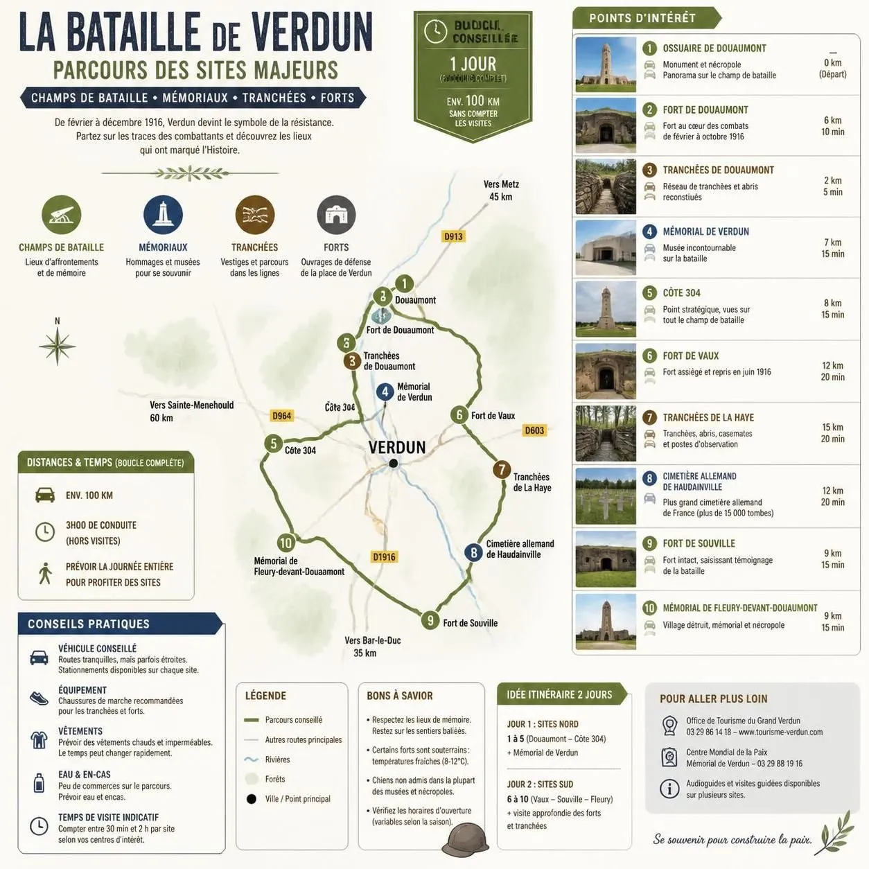 découvrez comment visiter les champs de bataille et les mémoriaux de la bataille de verdun, un lieu emblématique de l'histoire de la première guerre mondiale.