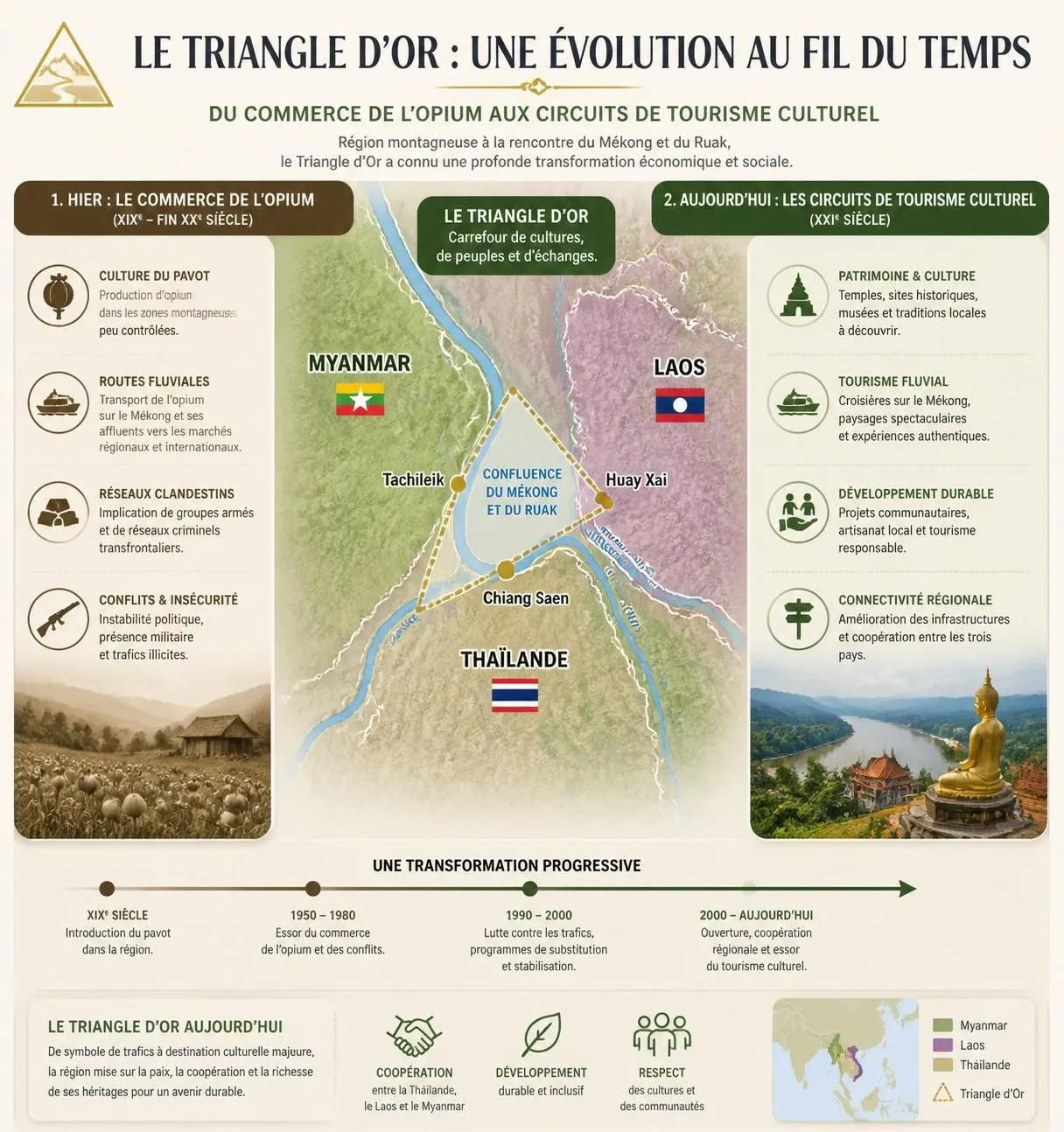découvrez les merveilles de chiang rai, ses temples emblématiques et le célèbre triangle d'or grâce à notre guide de visite complet pour une expérience inoubliable.