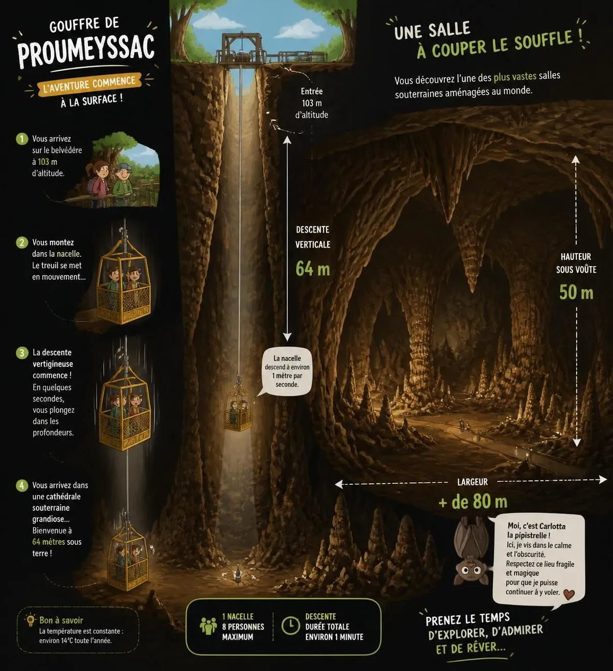 découvrez le gouffre de proumeyssac, la célèbre cathédrale de cristal du périgord, lors d'une visite fascinante au cœur de paysages naturels exceptionnels.