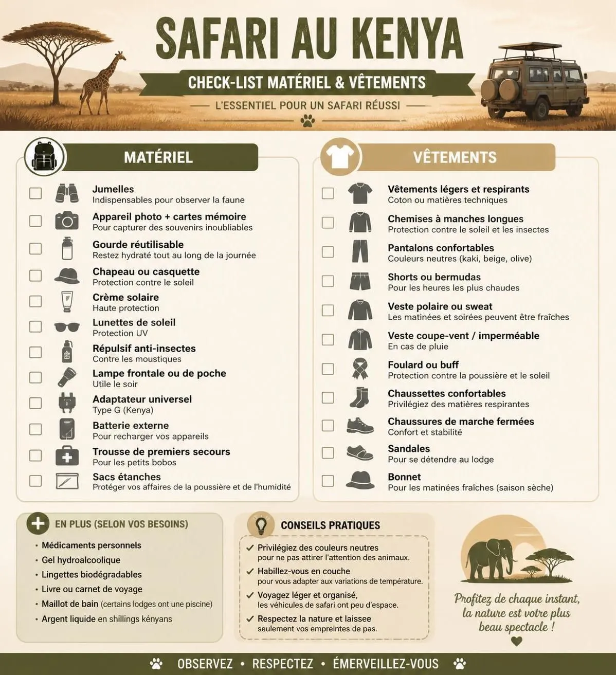 découvrez le kenya safari en 2026 : explorez les meilleures réserves et parcs nationaux, et choisissez la meilleure période pour vivre une aventure inoubliable au cœur de la faune africaine.