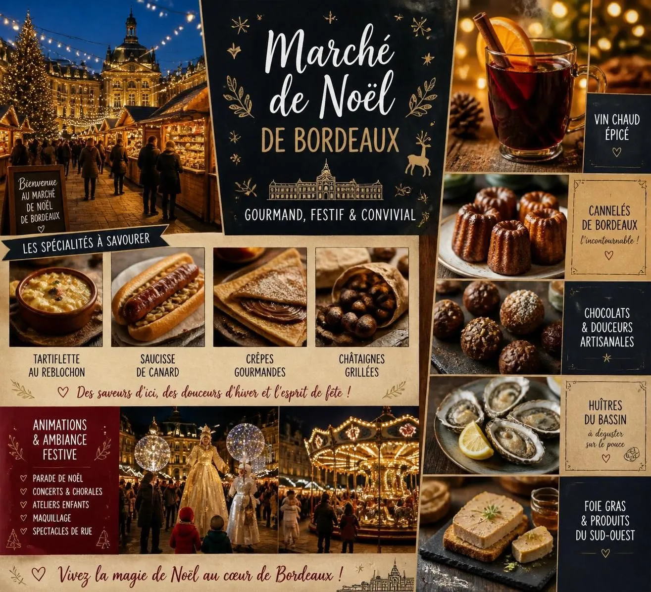 découvrez le marché de noël de bordeaux 2026 : dates, stands, animations et les incontournables à ne pas manquer pour une ambiance festive unique.