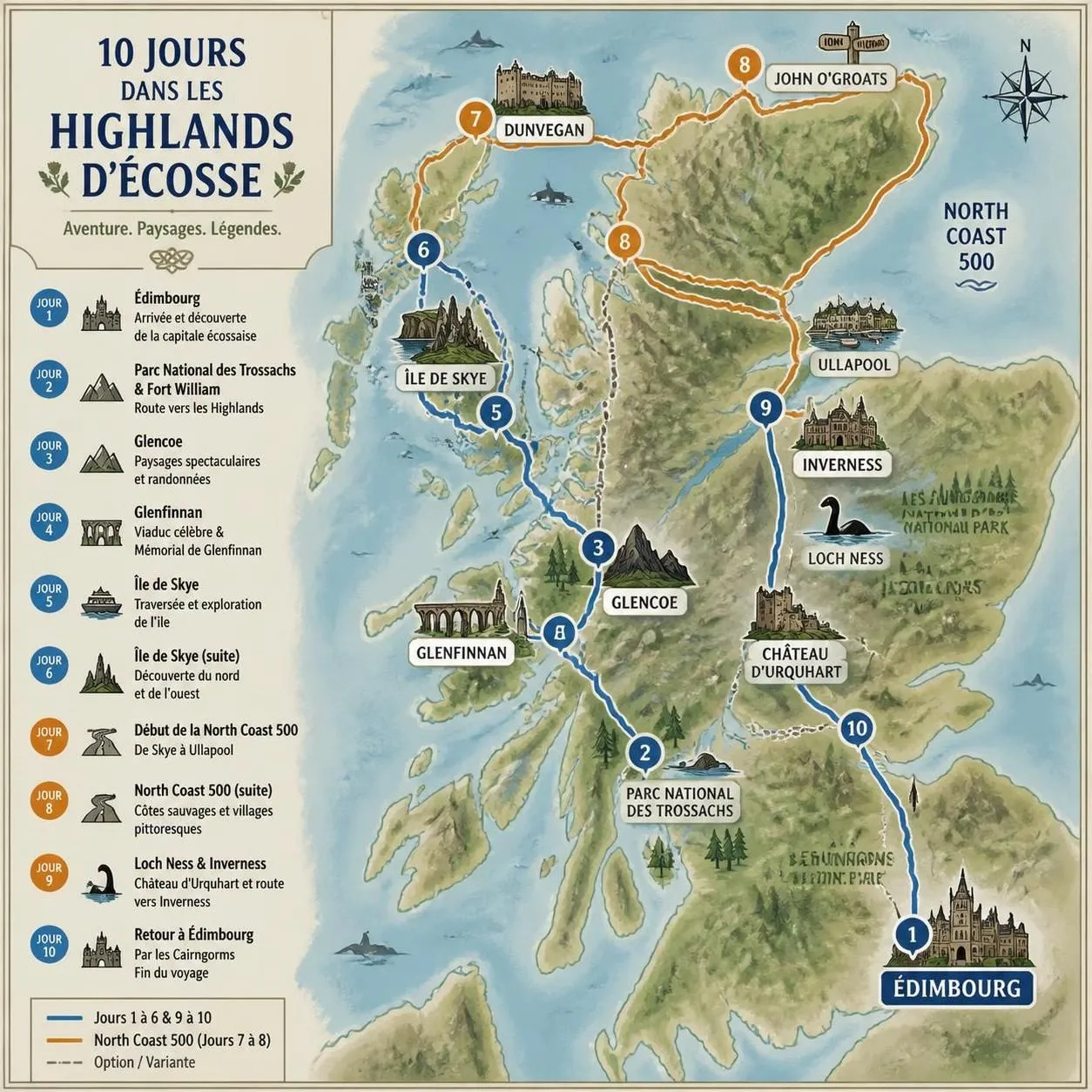 découvrez un itinéraire complet pour un road trip inoubliable dans les highlands d'écosse, avec les meilleures étapes à visiter et des conseils pratiques pour profiter pleinement de votre aventure.