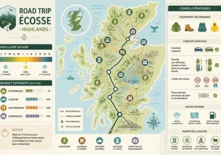 Road trip Écosse : itinéraire des Highlands étapes et conseils découvrez un itinéraire complet pour un road trip en écosse à travers les highlands, avec étapes incontournables et conseils pratiques pour une aventure mémorable.