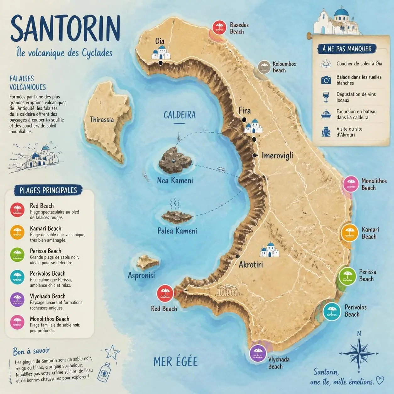 découvrez santorin en 2026 : guide complet pour explorer ses plages paradisiaques, sa célèbre caldeira et ses villages blancs emblématiques. préparez votre voyage idéal !