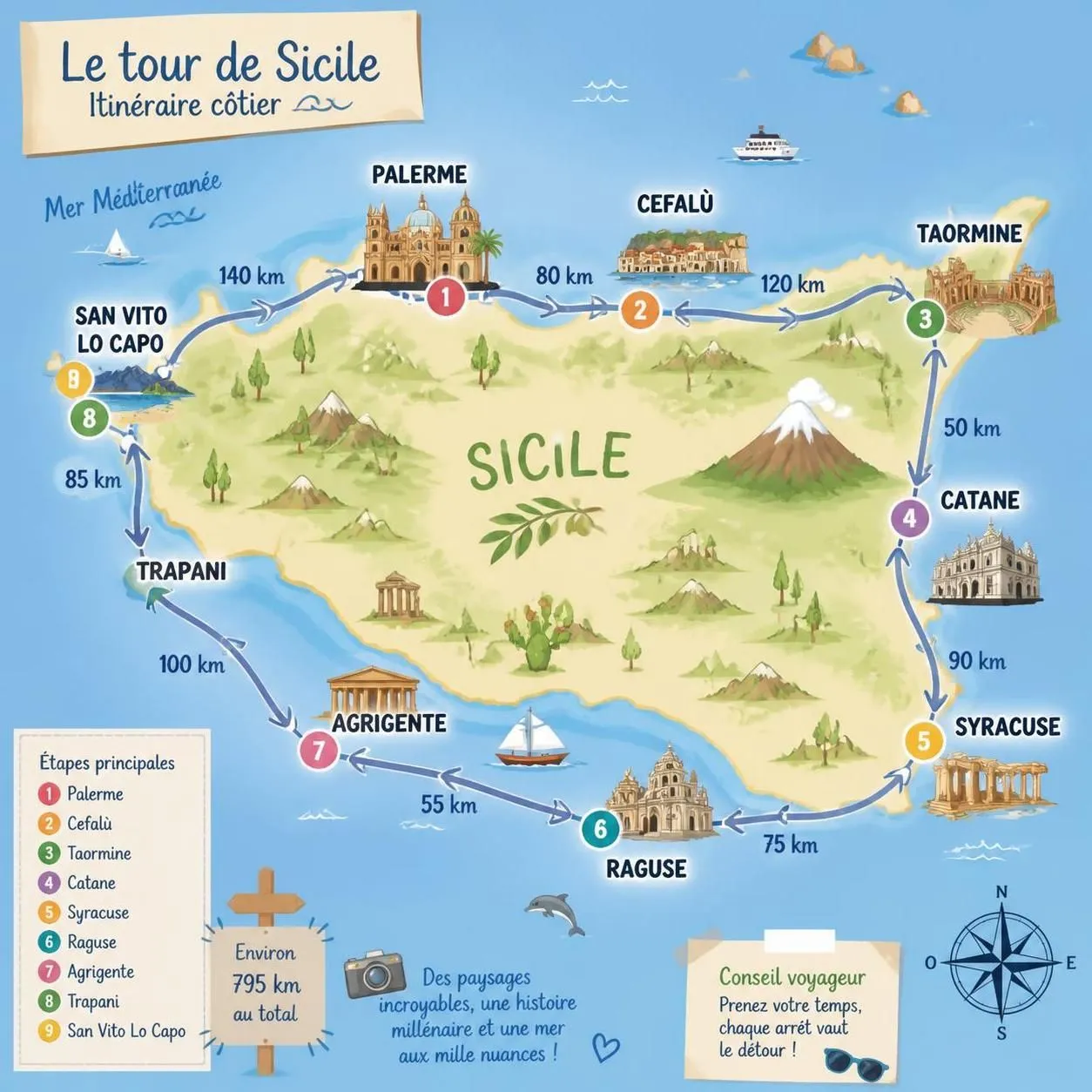 découvrez la sicile à travers ses merveilles : le majestueux etna, les temples antiques d'agrigente, ses côtes splendides et les incontournables de l'île à ne pas manquer.