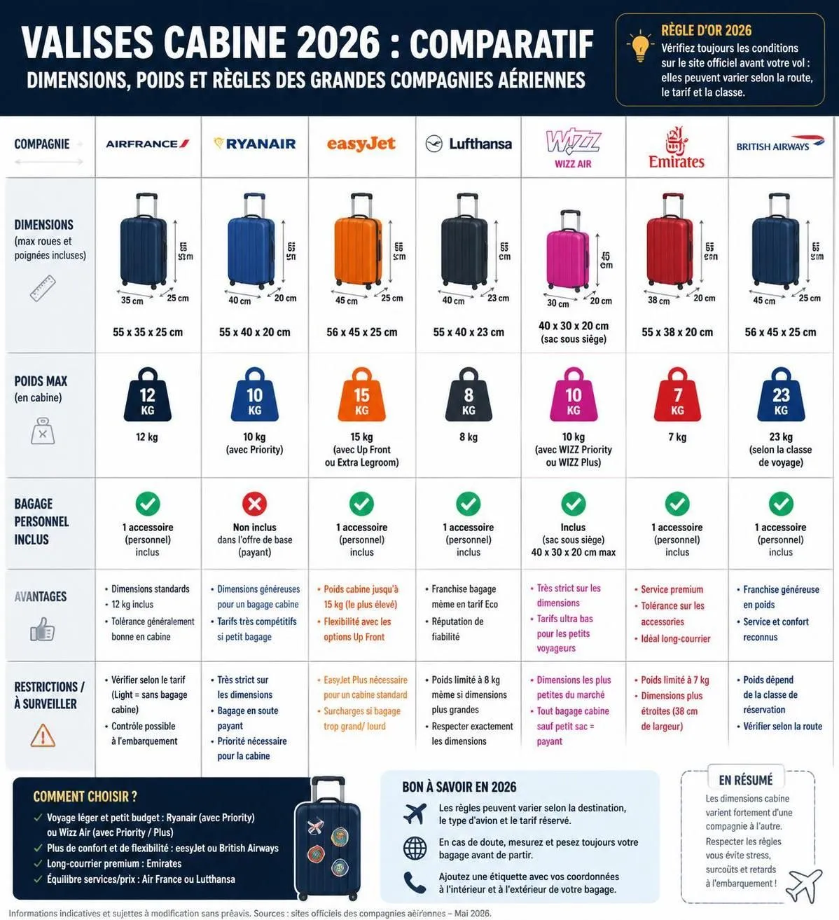 découvrez les tailles de valises cabine autorisées par les compagnies aériennes et nos conseils pratiques pour voyager léger et sans stress.