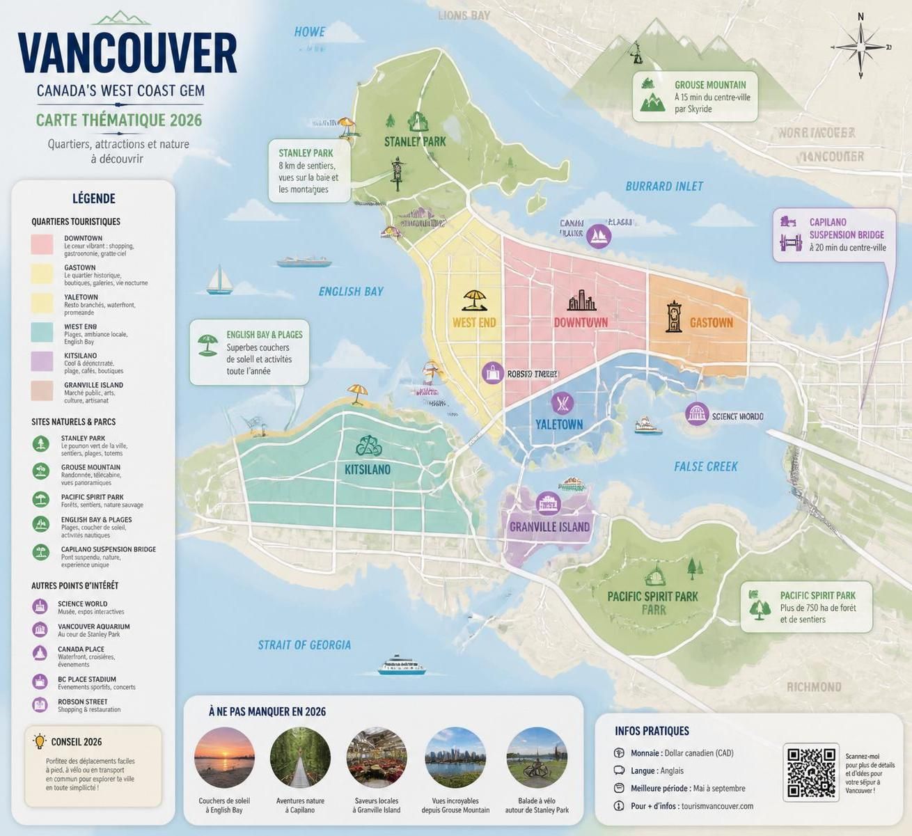 découvrez vancouver en 2026 grâce à notre guide complet : activités, sites incontournables, conseils pratiques et expériences à ne pas manquer pour un voyage réussi.
