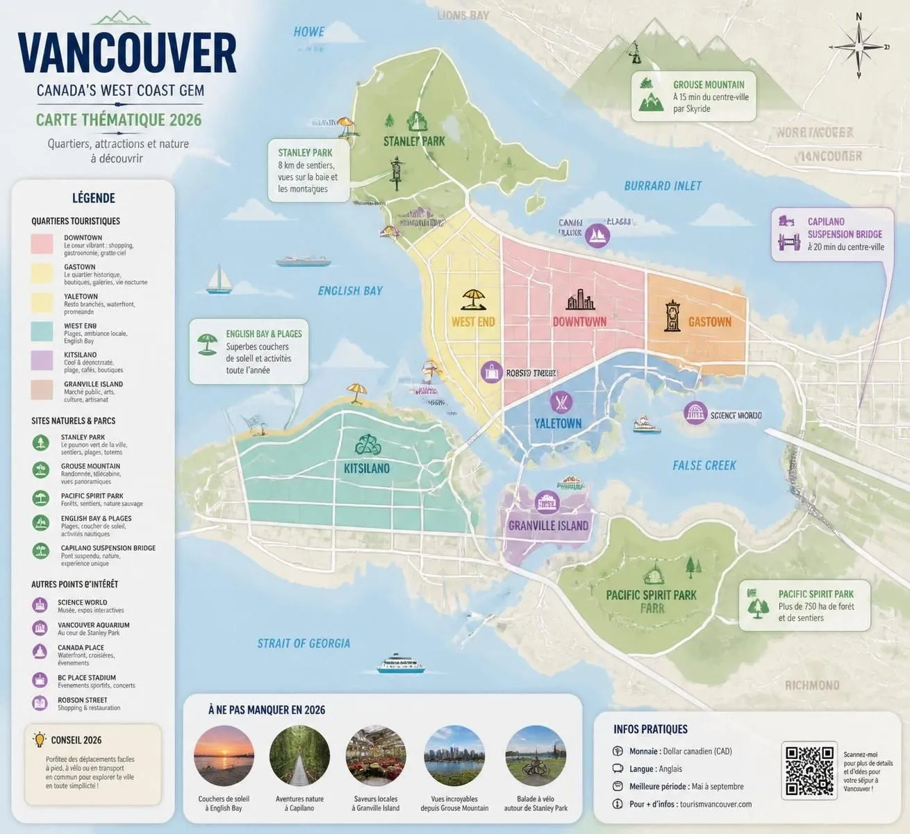 découvrez vancouver en 2026 grâce à notre guide complet : activités, sites incontournables, conseils pratiques et expériences à ne pas manquer pour un voyage réussi.