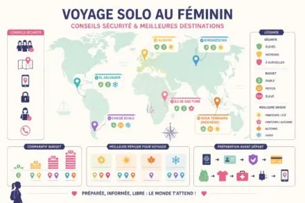 Voyage solo au féminin : conseils sécurité et meilleures destinations découvrez des conseils essentiels pour voyager seule en toute sécurité et explorez les meilleures destinations au féminin pour une aventure inoubliable.