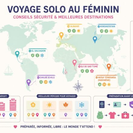 découvrez des conseils essentiels pour voyager seule en toute sécurité et explorez les meilleures destinations au féminin pour une aventure inoubliable.