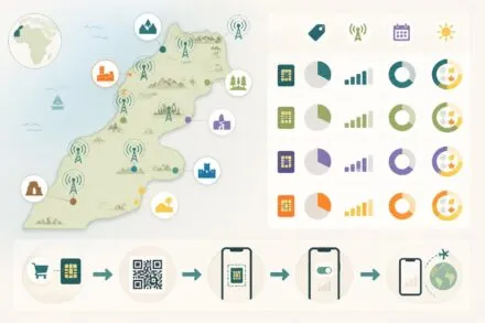 eSIM Maroc : meilleures cartes pour voyager connecté découvrez les meilleures cartes esim au maroc pour rester connecté lors de vos voyages. comparez les offres, bénéficiez de tarifs avantageux et profitez d'une connexion facile et rapide partout dans le pays.