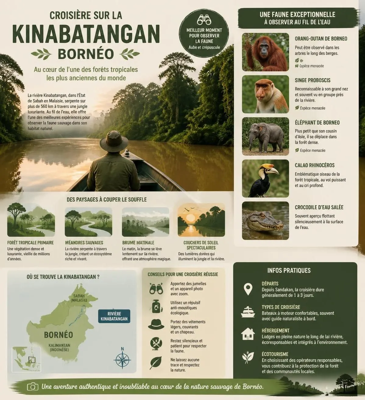 découvrez bornéo, la troisième plus grande île du monde, où orang-outangs, jungle luxuriante et aventures inoubliables vous attendent au cœur de la biodiversité exotique.