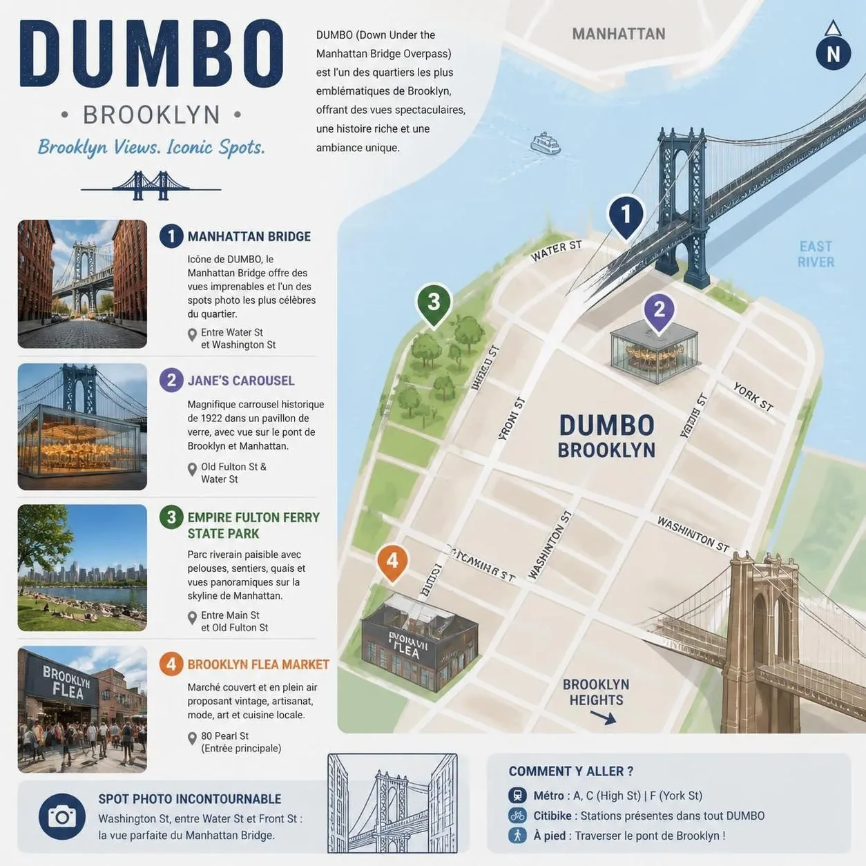 découvrez brooklyn à travers dumbo, williamsburg et les incontournables du borough new-yorkais alliant culture, gastronomie et art urbain.
