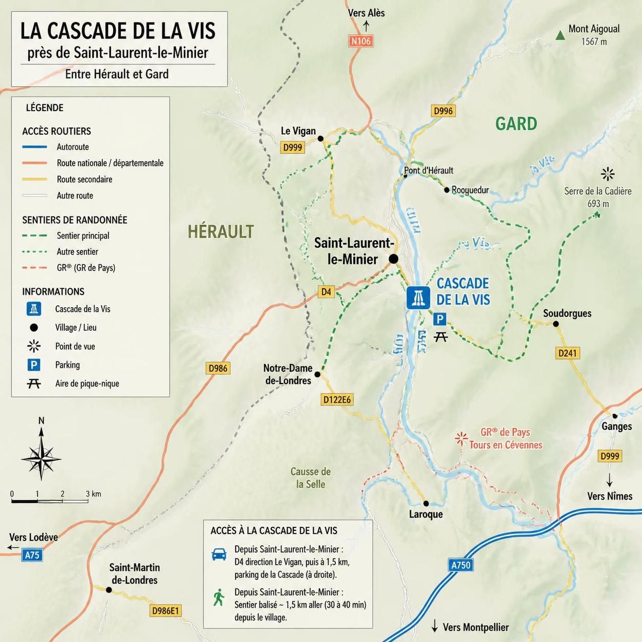 découvrez la cascade de la vis dans l'hérault : un lieu idéal pour la baignade, la randonnée et un accès facile en pleine nature.