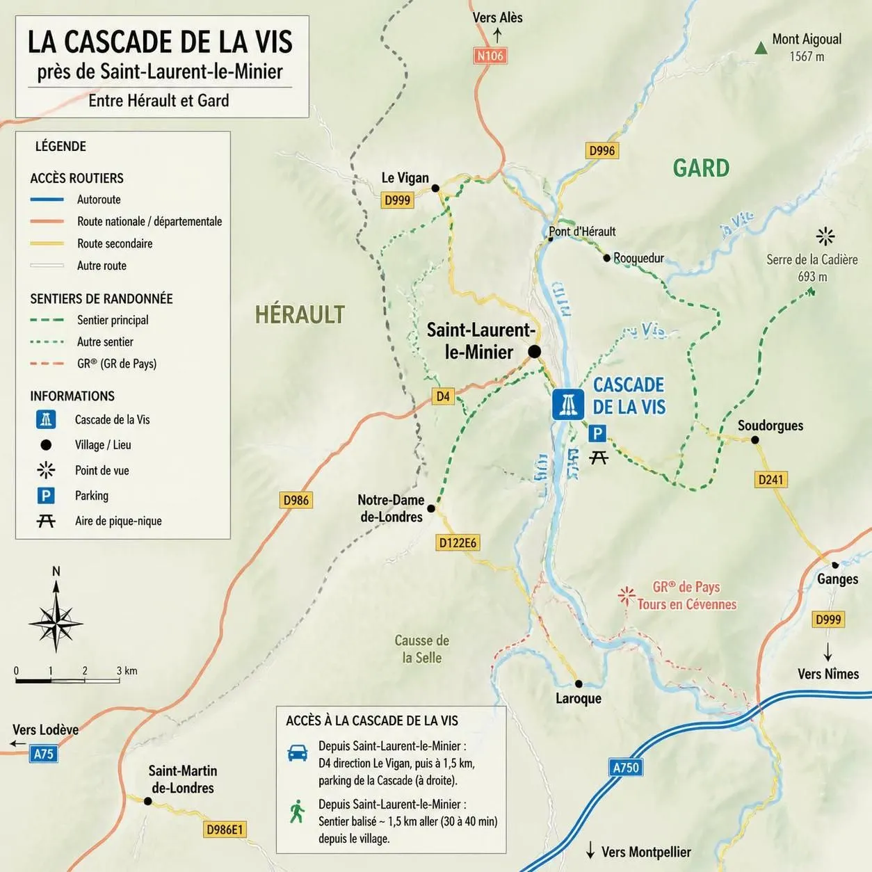 découvrez la cascade de la vis dans l'hérault : un lieu idéal pour la baignade, la randonnée et un accès facile en pleine nature.